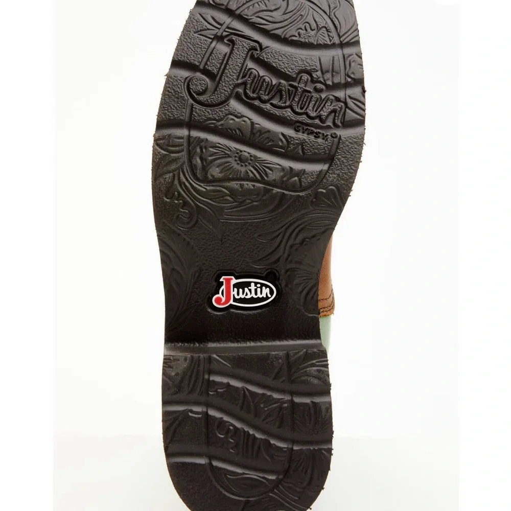 JUSTIN WOMEN'S RAYA WESTERN BOOTS - BROAD SQUARE TOE  Size 7B NWT - Picture 6 of 9